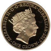 1 Crown - Elizabeth II The Legend of St George - The Victor's Embrace obverse image