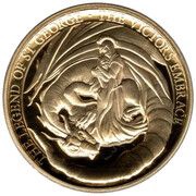 1 Crown - Elizabeth II The Legend of St George - The Victor's Embrace, United Kingdom, 2017 reverse image