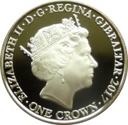 1 Crown - Elizabeth II Platinum Wedding - Millennial Decade; Gold Plated obverse image