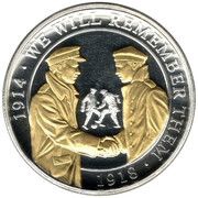 1 Crown - Elizabeth II WWI - The Christmas Truce, United Kingdom, 2018 reverse image