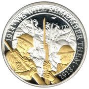 1 Crown - Elizabeth II WWI - Hell on Earth, United Kingdom, 2018 reverse image