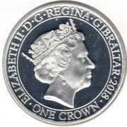 1 Crown - Elizabeth II WWI - The Bomber Will Always Get Through obverse image