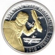 1 Crown - Elizabeth II WWI - The Bomber Will Always Get Through, United Kingdom, 2018 reverse image