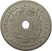 10 Centavos with hole obverse image