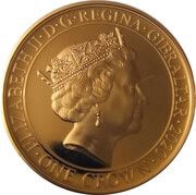 1 Crown - Elizabeth II Winston Churchill, Lets go forward together obverse image