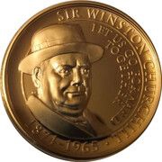 1 Crown - Elizabeth II Winston Churchill, Lets go forward together, United Kingdom, 2020 reverse image