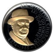 1 Crown - Elizabeth II Sir Winston Churchill; Let us go forward together, United Kingdom, 2020 reverse image