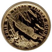 1 Crown - Elizabeth II Enemy Planes, United Kingdom, 2020 reverse image