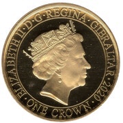 1 Crown - Elizabeth II Sir Winston Churchill; Blood, Toil, Tears and Sweat obverse image