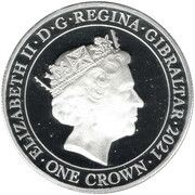 1 Crown - Elizabeth II Two Shillings; Silver Proof obverse image