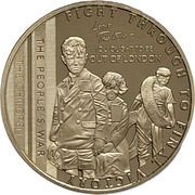1 Crown - Elizabeth II The People's War - The Children, United Kingdom, 2021 reverse image
