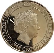1 Crown - Elizabeth II The People's War - The Men obverse image