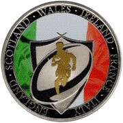 1 Crown - Charles III Rugby Six Nations 2023; Italy, United Kingdom, 2023 reverse image