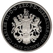 1 Crown - Charles III Rugby Six Nations 2023; Scotland obverse image