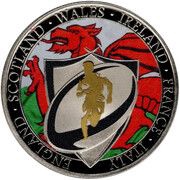1 Crown - Charles III Rugby Six Nations 2023; Wales, United Kingdom, 2023 reverse image