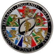 1 Crown - Charles III Rugby Six Nations 2023, United Kingdom, 2023 reverse image