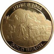 2 Crowns - Elizabeth II Gold Beach, United Kingdom, 2019 reverse image