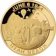 2 Crowns - Elizabeth II Utah Beach, United Kingdom, 2019 reverse image