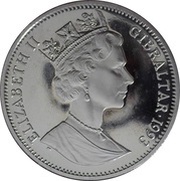 2.8 ECUs - Elizabeth II Eurotunnel obverse image
