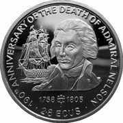 2.8 ECUs - Elizabeth II Nelson and HMS Victory reverse image