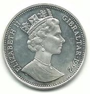 14 ECUs / 10 Pounds - Elizabeth II obverse image