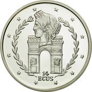 14 ECUs - Elizabeth II L'Arc de Triumph, United Kingdom, 1995 reverse image