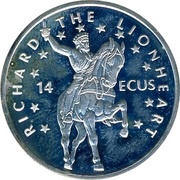 14 ECUs - Elizabeth II Richard the Lionheart, United Kingdom, 1995 reverse image