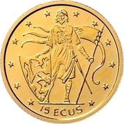 15 ECUs - Elizabeth II Henry the Lion / Heinrich der Löwe, United Kingdom, 1995 reverse image