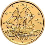 15 ECUs - Elizabeth II Golden Hind, United Kingdom, 1996 reverse image