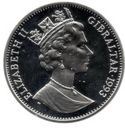 21 ECUs - Elizabeth II Napoleon / Eurotunnel obverse image