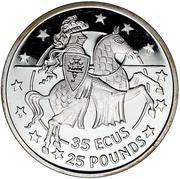 35 ECUs / 25 Pounds - Elizabeth II, United Kingdom, 1992-1993 reverse image