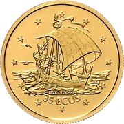 35 ECUs - Elizabeth II Hanse Kogge, United Kingdom, 1996 reverse image