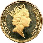 70 ECUs / 50 Pounds - Elizabeth II Charlemagme obverse image