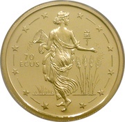 70 ECUs - Elizabeth II Europa, United Kingdom, 1994 reverse image