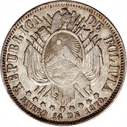 20 Centavos President H. Daza - Monetary medal obverse image