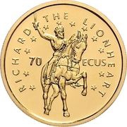 70 ECUs - Elizabeth II Richard the Lionheart reverse image
