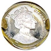 1⁄25 Royal - Elizabeth II Kissing Cherubs; Platinum Proof obverse image