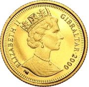 1⁄25 Royal - Elizabeth II Cherubs; Gold obverse image
