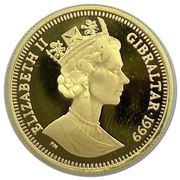 ⅒ Royal - Elizabeth II Cherub Angel; Gold obverse image