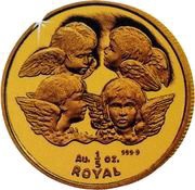 ⅕ Royal - Elizabeth II 4 Cherub Angels; Gold, United Kingdom, 1999 reverse image