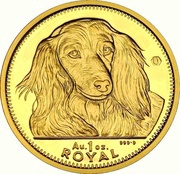 1 Royal - Elizabeth II Long-haired Dachshund reverse image