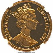 1 Royal - Elizabeth II Pekingese Dog; Gold Issue obverse image