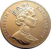 1 Royal - Elizabeth II Collie; Silver Proof obverse image