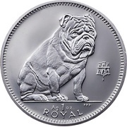 1 Royal - Elizabeth II Bulldog; Silver Proof reverse image