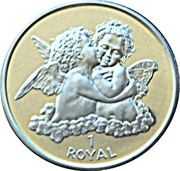 1 Royal - Elizabeth II Kissing Cherubs, United Kingdom, 1998 reverse image