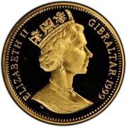1 Royal - Elizabeth II 4 Cherub Angels; Gold obverse image