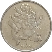 1 Royal - Elizabeth II Cherubs, United Kingdom, 2000 reverse image
