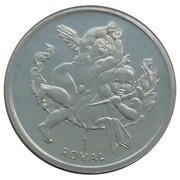 1 Royal - Elizabeth II Two Cherubs, United Kingdom, 2001 reverse image