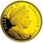 1 Royal - Elizabeth II Two cherubs shooting arrows; Gold obverse image