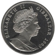 1 Royal - Elizabeth II Cherub with crossed arms obverse image
